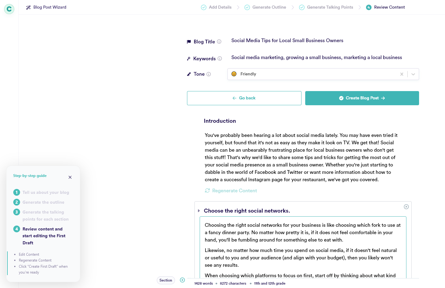 Copy.ai Tool for Blogging and Content Creation (AI Tools for Blogger) Screenshot
